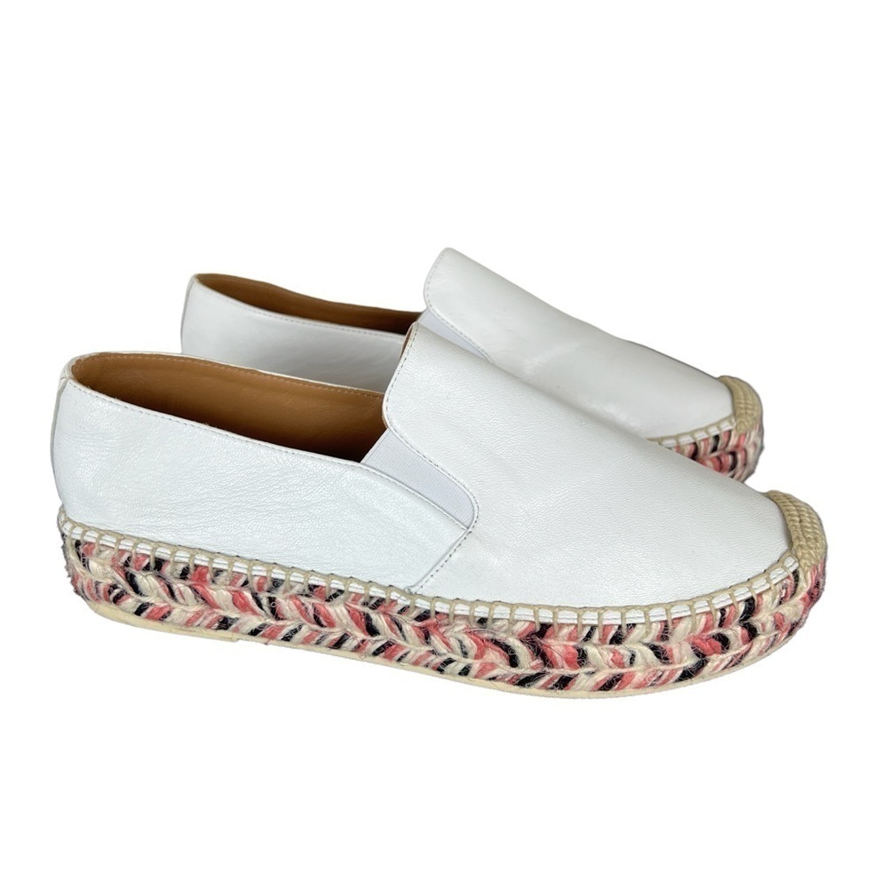 Aquatalia Jen Leather Platform Espadrille Slip-on Shoes